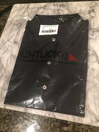 Untuckit Womens Cotton Black Shirt Size 8 Button Down Long