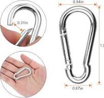 100 Pack 2 Inch Spring Snap Hook M5 Carabiner Clip Galvanized Steel 2In  Small Silver Quick Link Clip Keychain for Camping, Hiking, Outdoor and Gym,  M5 ...