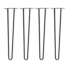 Crates Pallet 24 In Black Steel 2 Rod Hairpin Leg 4 Pack 6420111004 The Home Depot In 2020 Hair Pins Black Steel Hairpin Legs