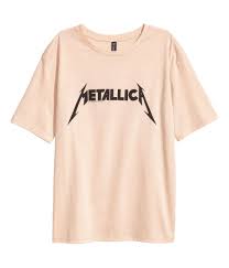 Pink Band Tee H M Divided Printed Shirts Shirts Metallica Shirt Outfit