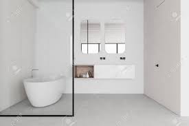 Shop at ebay.com and enjoy fast & free shipping on many items! Interior Of Comfortable Bathroom With White And Glass Walls Stock Photo Picture And Royalty Free Image Image 141445924