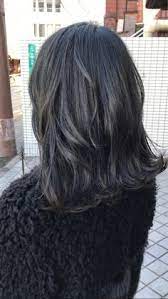 ネイビーアッシュ で春夏秋冬問わない透け感カラーをget hair ヘアカラー 黒 ダークグレーヘア ネイビーアッシュ