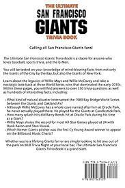 A lot of individuals admittedly had a hard t. Cheapest Copy Of The Ultimate San Francisco Giants Trivia Book A Collection Of Amazing Trivia Quizzes And Fun Facts For Die Hard Giants Fans By Walker Ray 1953563120 9781953563125 Buy
