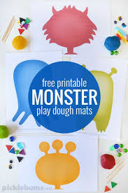 Monster Play Dough Mats Free Printable Playdough Activities Playdough Crafts For Kids