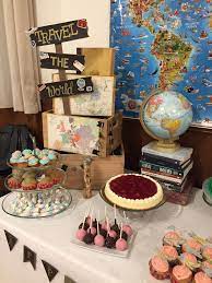 Think about things you already own and can. Travel Themed Party Party Themed Travel Graduation Travel Party Theme Graduation Party Themes Party Themes