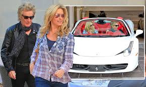 Almost all ferrari f40 units that exist come in red. Rod Stewart Takes His Wife Penny Lancaster Out For A Spin In 257k Ferrari Daily Mail Online