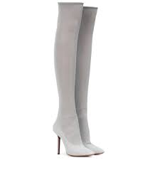 Maybe you would like to learn more about one of these? Vetements Ribbed Knit Over The Knee Sock Boots In Light Gray Modesens