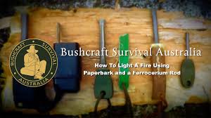 This Short Presentation Is A Brief Instructional How To Video On Lighting A Fire Using Paperbark A Natural Australian Tinde Rod Ferrocerium Rod Ferrocerium