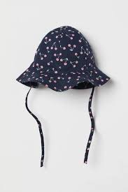 H M Sun Hat With Ties Blue Sun Hats Newborn Outfits H M