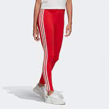 Adidas Adicolor 3-stripes Tights Lush Red White Fm3283 Collants Rayes Adidas Vetements