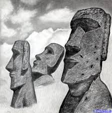 The massive 887 stone statues or moai built in easter island by the rapa nui are unique. How To Draw Easter Island Heads Moai Statues Step 16 Easter Island Statues Easter Island Easter Island Heads