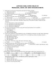 Latihan Soal Kimia Kelas Ix Mengenal Sifat Zat Dan Perubahannya Annisa Muqorroturrahmah Academia Edu