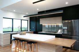 When it comes to small kitchens, many cooks are keeping it simple with a black and white color palette. Black White Timber Modern Contemporary Kitchen Contemporary Kitchen Adelaide By Innovative Kitchens Houzz Nz