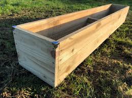 Large rectangular planters outdoor uk. 6ft Long Rustic Extra Large Jumbo Wooden Planter Garden Flower Plant Trough Tub House Of Timber