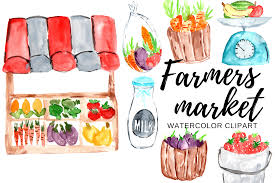 May 15, 2021 · with the help of an adult, select a recipe to prepare in a kitchen for your den or your family. Watercolor Farmers Market Clipart By Writelovely Thehungryjpeg Com