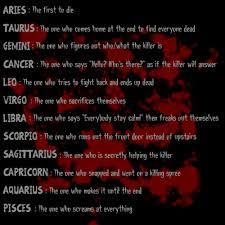 If you had to murder someone, you would do it in a blink of an eye. Creepy Quotes About Zodiac Signs Quotesgram