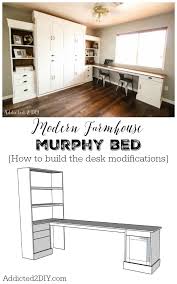 Top quality for your home. Diy Modern Farmhouse Murphy Bed How To Build The Desk Free Plans Addicted 2 Diy