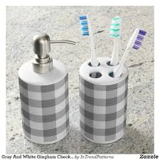 Black And White Check Soap Dispenser Pin On Bathroom Decor Shower Curtains Towels Accessories