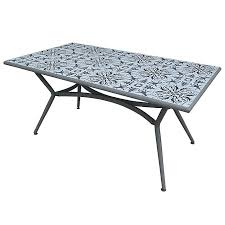 seville table de jardin grise en ceramique 6 a 8 places table de jardin mobilier de salon mobilier jardin