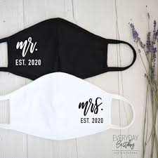 Mr Mrs Face Maskbride And Groom Face Maskquarantine Etsy In 2020 Mask Layer Mask Face Mask