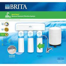 Brita Redi Twist 3 Stage Reverse Osmosis Drinking Water Filtration System Wfuss335 The Home Depot Reverse Osmosis Drinking Water Water Filtration System