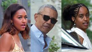He is the first african american to hold the office. Barack Obama Kicks Off Family Vacation On Father S Day With Daughters Sasha 18 Malia 20 In France Wikiramp