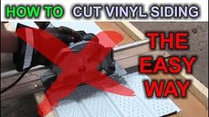 If you need to cut a lot of vinyl strips and you're making short, vertical cuts, the quickest for the smoothest cuts, put the blade in backward. Easiest Way To Cut Vinyl Siding Youtube