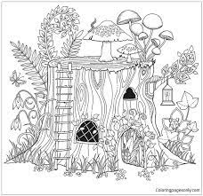 Lost in the forest ! Artificial Forest Coloring Pages Forest Coloring Pages Coloring Pages For Kids And Adults