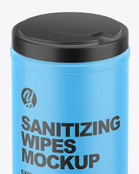 Download Matte Closed Sanitizing Wipes Canister Mockup In Packaging Mockups On Yellow Images Object Mockups