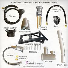 shampoo bowl sink with a tilt mechanism