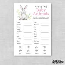 Excited To Share The Latest Addition To My Etsy Shop Printable Bunny Baby Shower Game Name The Bab Bunny Baby Shower Backyard Baby Showers Rabbit Baby Shower