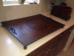 A premium selection of plywood panels designed for use as tabletops. Cooktop Cover Plywood Spindles Stain And Inspiration Stove Cover Stove Top Cover Diy Kitchen