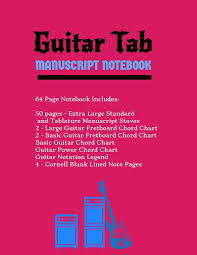Amazon Com Guitar Tab Manuscript Notebook Extra Large