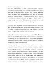 Check spelling or type a new query. Elc 501 Argument Video Games