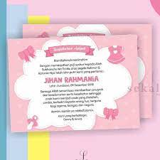 Ucapan terimakasih acara aqiqah kartu ucapan terbaik. Isi 100pcs Stiker Label Kotak Tasyakuran Tedak Siten Murah Shopee Indonesia