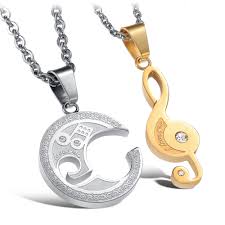 1 las mejores cadenas hot para whatsapp para compartir. Fate Love Nueva Llegada 1 Pares De Acero Inoxidable Puzzle Nota Musical Collar Para Parejas Diseno Unico Estilo Lindo Joyeria Fl822 Steel T Necklace Stainless Steelnecklace Supplies Aliexpress