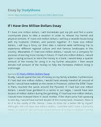 We did not find results for: If I Have One Million Dollars Free Essay Example