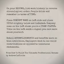 How many resume samples have you reviewed? How To Build The Ultimate Professional Resume By Andrew Lacivita