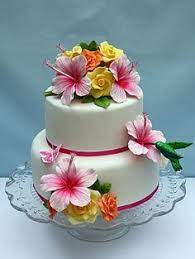 Hawaiian Flower Cake Google Search Bolo Havaiano Bolo Bolos Decorados De Casamento