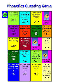 Phonetics Guessing Game Vowels Esl Worksheet By Urpillay