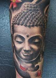 Black And White Buddha Tattoo Buddhistische Tatowierungen Buddha Tattoo Design Buddha Tattoos