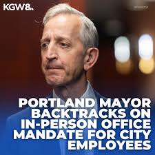 Portland Mayor Keith Wilson is reconsidering plans to require city  employees to return to the office four days a week, citing budget  constraints and a focus
