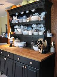 Luxury modern kitchen furniture in grey color and steel oven,fridge, sink, wooden tabletop, pots,. That Old House The Welsh Dresser Kitchen Makeover Done Kitchen Dresser Furniture Makeover Shabby Chic Dresser