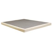 Low Profile 4 Wooden Box Spring In 2020 Mattress Foundations Mattress On Floor Box Spring
