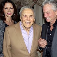 The douglas family announced she peacefully died. Kirk Douglas Celebrates 99th Birthday While Catherine Zeta Jones Says He S Still Handsome And Charming Mirror Online