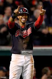 Francisco Lindor Of The Cleveland Indians Celebrates After Scoring A Cleveland Indians Cleveland Indians Baseball Indians Baseball
