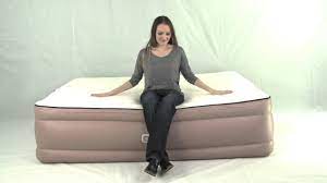 Now that we've learned that cool environments are better for sleeping and the best temperature for sleep hovers in the range of 60 to 68 degrees fahrenheit, it's even more important to purchase a memory foam mattress that has a built in air flow control system that helps you sleep cooler. Queen Air Bed Memory Foam Topper Built In Pump Airtek Air Mattress Youtube