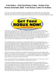 All rbxoffers promo codes for robux rbxoffers is a internet site where you may earn free robux for roblox. Free Robux Get Free Robux Codes Roblox Free Robux Generator 2020 Free Robux Codes For Roblox Pdf Docdroid