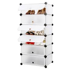 Songmics Armoire Etagere A Porte Chaussures 6 Couches Facile A Monter Etagere De Rangement Pratique Speciale Lpc06w Etagere Rangement Armoire Etagere Rangement