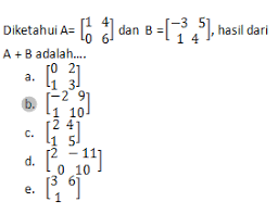 Latihan soal dan kunci jawaban usbn matematika smk 2020. Contoh Soal Matriks Kelas 11 2019 Dan Kunci Jawabannya